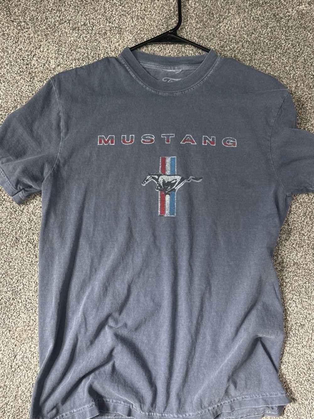 Ford Mustang Vintage Logo Tee - Charcoal